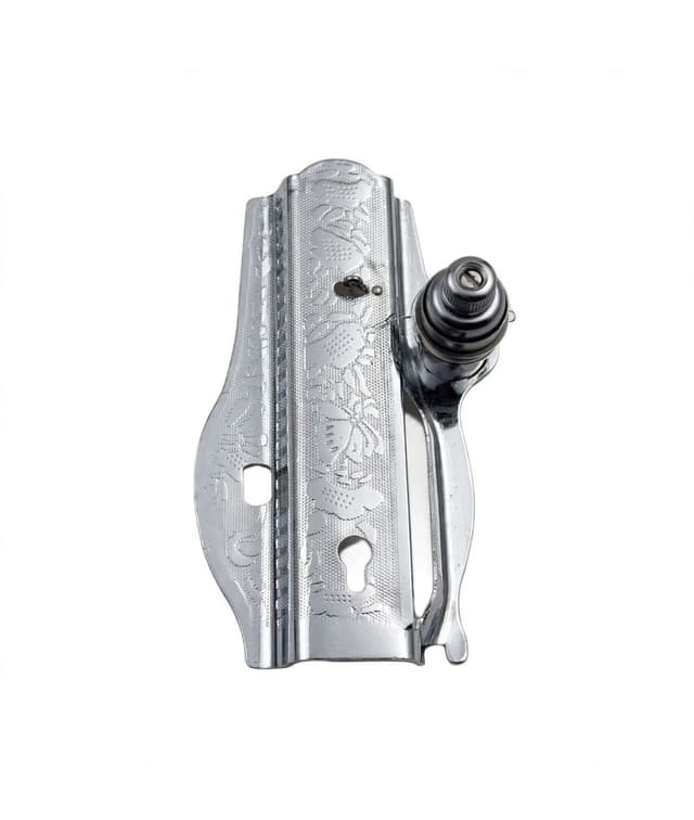 Butterfly / Singer Sewing Machine Face Plate Assembly - Chrome Silver with Thread Tension - Kade