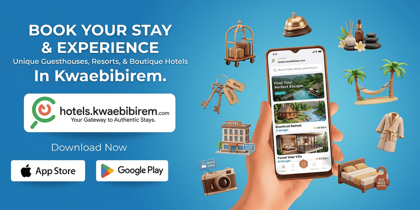 Book Your Stay Online & Enjoy 5% Off – Exclusive Discount for Direct Bookings at Kwaebibirem Hotels